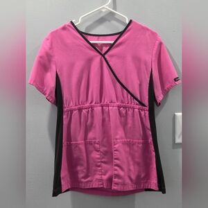 Pink Cherokee Flexibles Scrub Top - Medium